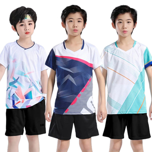 韩版儿童羽毛球服套装男女童速干短袖球衣学生训练比赛队服定制