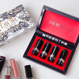 限量版 dior/迪奥圣诞口红套装丝绒系列100/772/824/999 1.5g*4