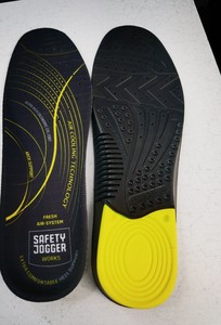 SAFETYJOGGER劳保鞋鞋垫乳胶后跟减震透气孔SJCOMFORT防静电黑色