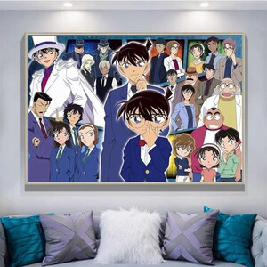 日本动漫diy圆钻满钻钻石画名侦探柯南全家福大合集镶贴钻十字绣