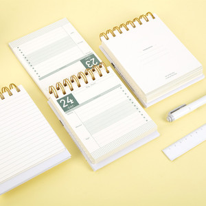 联华100天计划a6线圈本简约文艺学生台历式笔记本软面抄日记本子