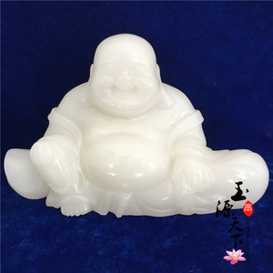 天然玉石弥勒佛摆件