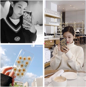 韩国潮牌代购 金智妮jennie同款雏菊干花硅胶手机壳iphone11 pro