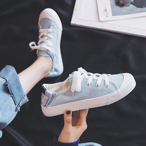 帆布鞋女2019夏季新款洋气韩版百搭学生薄款低帮平底单鞋街拍板鞋