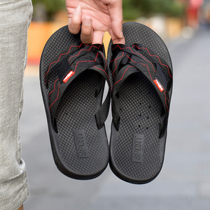 越南橡胶凉鞋男夏季新款平底罗马休闲百搭凉拖鞋网红人字拖男学生