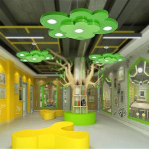 云朵吊灯创意大树造型灯幼儿园灯教室游乐园淘气堡超市定制灯具