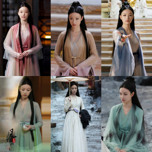 影视宸汐缘同款女汉服薄纱裙飘逸仙子仙女演出服舞蹈服灵汐古装装