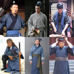 影视古装宋朝男士书生服家丁打手棉麻群演老百姓装侠客服剑客装