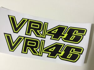 46号罗西贴纸/车贴/双色贴纸/防水反光/摩托车车迷贴花