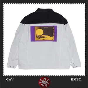 cavempt c.e denim jacket手掌捧月印花丹宁夹克休闲牛仔男女同款