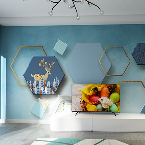 电视背景墙壁画网红ins壁纸直播间客厅办公卧室床头前台定制墙纸