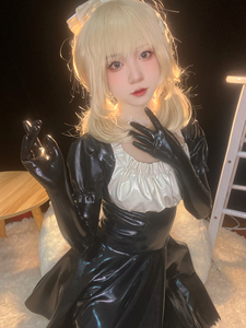 海苔喵呜 薄款贴合一次成型乳胶情趣长手套 cos kigurumi 手套