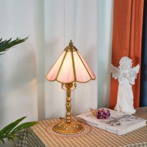 美尼思迷你复古玻璃法式浪漫美式乡村新中式卧室小台灯