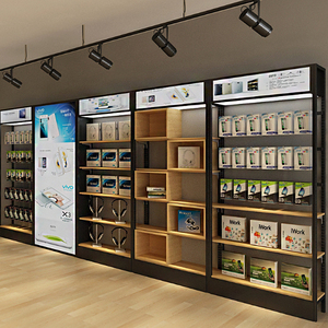 手机配件展示柜靠墙