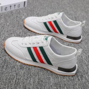 香港代购 专柜同款supreme夏季帆布透气小白鞋男轻便增高阿甘板鞋