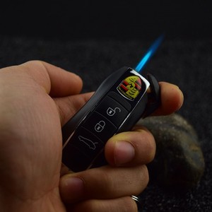 保时捷汽车钥匙充气创意打火机超薄防风创意个性时尚非金属