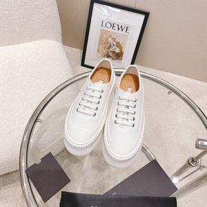 2021新款jilsander帆布鞋女松糕厚底板鞋潮人百搭平底饼干运动鞋