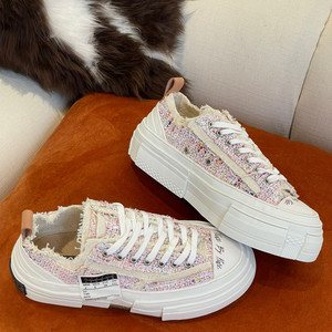 吴建豪同款帆布鞋vessel小香风变色厚底增高鞋男女休闲低帮