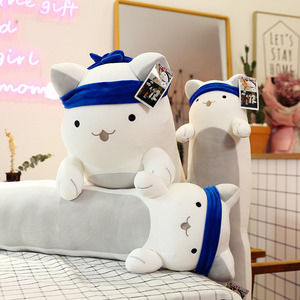 拉面猫长条抱枕面条猫公仔女孩睡觉大号抱枕可爱猫咪玩偶生日礼物