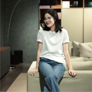 colinwang-张若愚"东方美学-虞美人"限定款基础百搭纯棉t恤两色