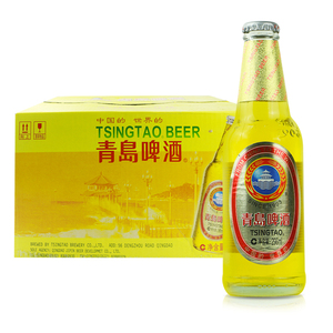 青岛啤酒 金质小白金(瓶)296*24瓶/箱 登州路56号 一厂产
