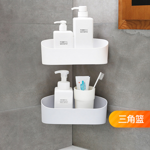 免打孔浴室卫生间厕所洗手间壁挂式置物架吸壁式用品用具塑料架子