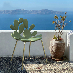 意大利qeeboo仙人掌靠背椅套装家用轻奢坐凳休闲椅子地中海装饰椅