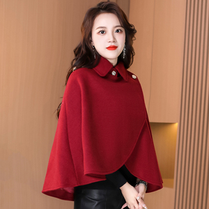 斗篷披肩小西装短款