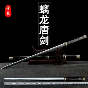 龙泉神龙刀剑螭龙唐剑花纹钢唐横刀手工宝剑中长款剑镇宅未开刃