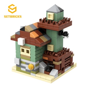 SETbricks街景建筑兼容乐高21310老渔屋小颗粒拼装积木益智玩具