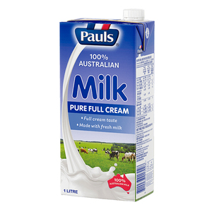 pauls pure full cream milk 保利 全脂 牛奶 1l