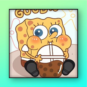 海绵宝宝儿童卡通小尺寸diy数字油画走心礼物填色手绘丙烯装饰画