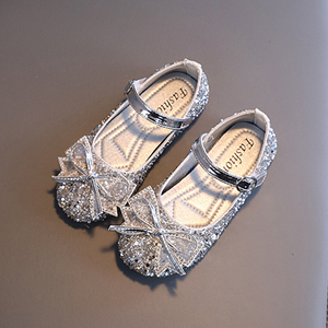 公主鞋女童水晶鞋2023秋季新款钻石鞋儿童鞋子软底单鞋小女孩皮鞋