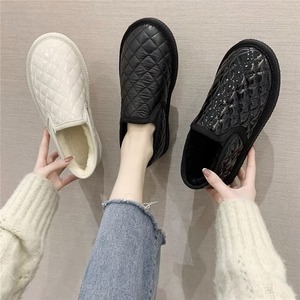 冬季雪地靴女士2023新款时尚百搭韩版学生靴子一脚蹬低帮加绒棉鞋