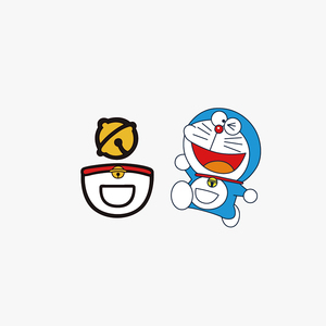 [黑社绘] 纹身贴防水 最爱!哆啦a梦 萌萌蓝胖子 铃铛 四次元口袋