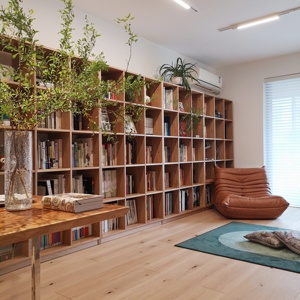 全屋定制良禽佳木实木满墙书架整体组合书柜白橡木日式原木匠小强