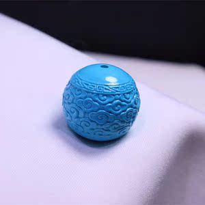 高瓷蓝绿松石腰珠