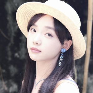 吕小雨同款蓝色爱心水波纹复古异国风情设计流苏耳环925银针耳钉