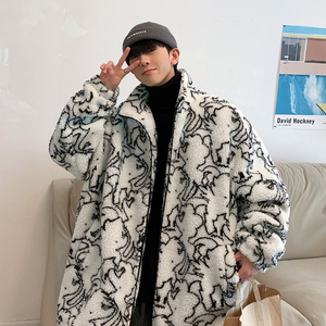 智快鱼51嘻哈男装杭州比洋服饰刘耀文同款新款加厚棉衣青春流行