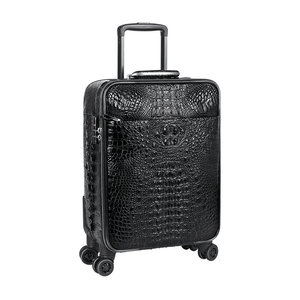 鳄鱼皮行李箱真皮男女高档大容量万向轮16寸18寸20寸登机旅行箱子