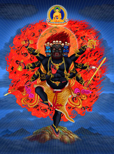 定制秽迹金刚画像 佛像画 相纸塑封 大力威怒除秽金刚 唐卡结缘