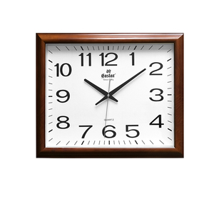 画钟表挂钟客厅轻奢现代简约时钟挂墙家用时尚挂表长方形龙克日142