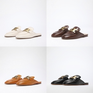 tods/托德斯 女经典麻花链条扣皮革包头拖鞋穆勒鞋xxw79a0ex40nf5