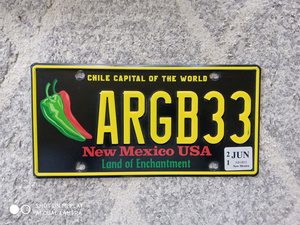 美国汽车牌照新墨西哥州new mexico连号装饰牧马人特殊款argb33