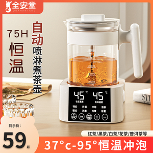 电茶炉煮喷淋式蒸汽全自动一体茶壶泡茶蒸茶玻璃小型办公室养生壶