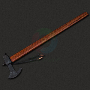 巴西名匠罗德里戈·拉贝罗纯手工锻造雄鹰战斧大马士革钢收藏斧子