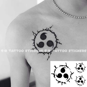 纹身贴火影忍者咒印图案防水男女持仿真胸前手臂手心刺青贴纸潮酷