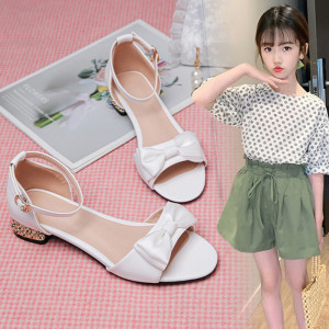 夏季女童凉鞋2022年韩版网红6儿童高跟鞋9岁中大童学生公主鞋13岁