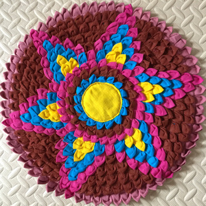 泰国手工拼布圆形垫子莲花蒲团垫汽车坐垫民族风沙发垫透气藤椅垫