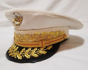 现役美军军版原品海军陆战队将官白色制服礼服大檐帽7 38